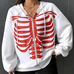 ¡El mejor precio en línea! Sudadera con capucha de lana de manga larga forrada para mujer de alta calidad 100% algodón ropa de invierno cómoda diamantes de imitación Plus - Product Image 3