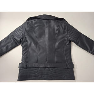 Vestes en cuir pour femmes de haute qualité, logo personnalisé, respirantes, coupe-vent, boutons embossés, réversibles, écologiques, fines, automne-hiver - Product Image 5