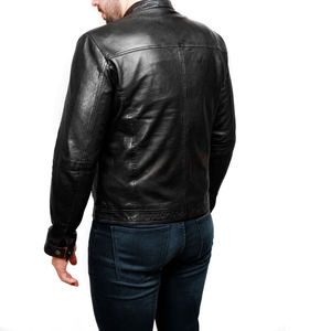 Fábrica al por mayor de alta calidad famosa marca de piel de oveja chaqueta de cuero de los hombres al aire libre últimas chaquetas de motocicleta para hombres - Product Image 2