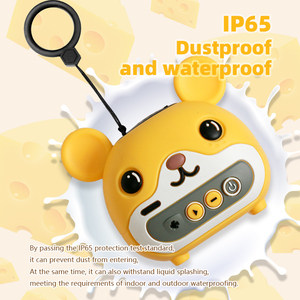 Phim Hoạt Hình Dễ Thương Trẻ Em Loa Di Động Không Dây Màu Xanh Răng Loa Món Quà Giáng Sinh Màu Vàng Chất Béo Chuột Loa - Product Image 3