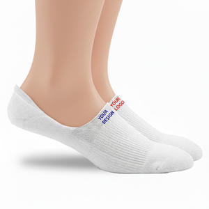Calcetines personalizados informales antideslizantes de LICRA/Nailon/algodón con estampado invisible para hombre con logotipo OEM verano antibacteriano No Show - Product Image 1