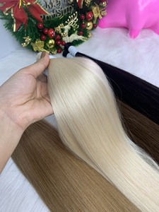 Cheveux vierges russes de luxe, 100 grammes, double trame, Remy, pour extensions - Product Image 3