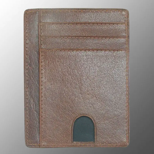 Porte-cartes en cuir véritable personnalisé, léger, de haute qualité, portefeuille pour homme, mini, fin, en cuir Crazy Horse, ouverture courte - Product Image 2