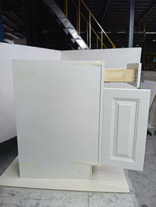 Diseños de gabinetes de cocina modulares asequibles de melamina, PVC y madera con chapa moderna de lujo de fabricante vietnamita - Product Image 5