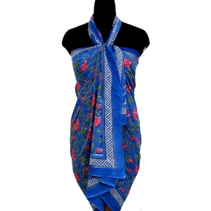 ชุดว่ายน้ำคอร์นฟลาวเวอร์สีฟ้าสำหรับผู้หญิงชุดว่ายน้ำออกกำลังกายผ้าโสร่งพิมพ์ลายแบบคอร์นฟลาวเวอร์จากอินเดีย - Product Image 5