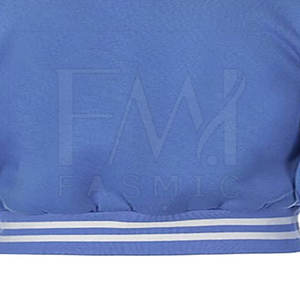 Elegante Crop Top Plain Letterman Jacket con diseño personalizado Chaquetas causales fabricadas por Fasmic Sport's - Product Image 6