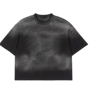 เสื้อยืดคอตตอนทรงโอเวอร์ไซส์สไตล์วินเทจ ซักนุ่มพิเศษ หนานุ่ม พรีเมียม สำหรับสตรีทแวร์ แบบดรอปไหล่ ยูนิเซ็กส์  รับผลิตตามแบบ OEM - Product Image 1