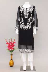 Indian Best Pure Rayon Cotton Kurti con Pantalón elástico Mujeres Indian & Pakistani Classy Kurti para niñas Traje de fiesta disponible - Product Image 5