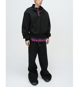 Zipper Pullover Hoodie Warm Sweatshirt Hommes Personnalisé Quarter Zipper Hoodie - Product Image 4