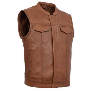 Gilet de moto de course de meilleure qualité pour hommes, design classique, logo personnalisé, cuir véritable à la mode pour l'hiver, nouveauté - Product Image 1