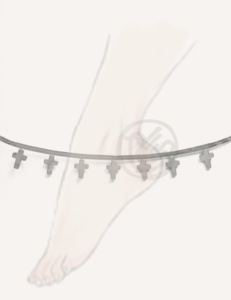 CUCOCUCA YFB A032 P Cavigliera in acciaio inossidabile placcato argento, misura regolabile per l'uso quotidiano in estate/primavera, spedizione in UE entro 48 ore - Product Image 2