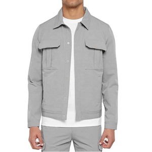 Men's Color Blocking Hooded Tracksuit Set Black Gray Full Sleeve Casual Sportswear with Drawstring Pants and Side Pockets - Product Image 4