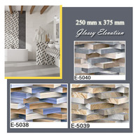 Carreaux muraux en céramique modernes décoratifs 250x375mm, surface brillante antidérapante pour usage intérieur/extérieur