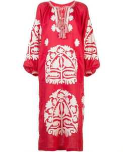 2022 vestido largo Vintage para mujer nuevo estilo algodón Casual verano moda con bordado manga larga y detalles dulces - Product Image 3