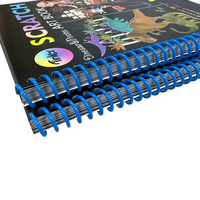 Vente en gros Papier à gratter arc-en-ciel magique Livre d'art coloré pour enfants