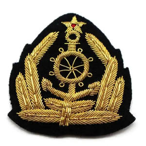 2025 Mode Broderie À La Main Entièrement À La Main Or et Argent Bullion Fil Badges Broderie À La Main À Coudre Patch avec Plastique PU - Product Image 5