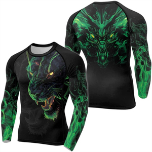 Camiseta de Compresión para Gimnasio, Fabricada en Poliéster Fácil de Lavar, la Más Vendida, Servicio OEM, Camiseta de Compresión Sublimada - Product Image 1