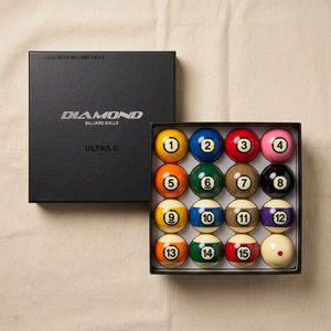 Billes de billard Diamond Pool Ultra-C TV Set 57,15 mm |   Édition Match TV |   16 balles |   Fabriqué en Corée |   Résine phénolique | - Product Image 1