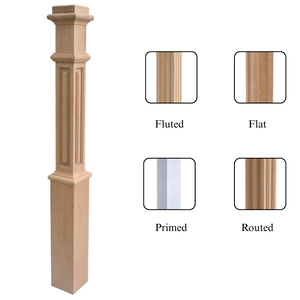 EFS personnalisé 55 ''Usine d'escaliers en bois massif Service OEM/ODM pour boîte tournée en bois de caoutchouc Options Newel-Wood Nouveau produit - Product Image 6