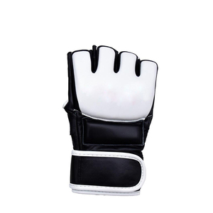 Vente en gros de gants de boxe MMA demi-doigts personnalisés Gants de boxe gagnants en cuir de vachette véritable Gant personnalisé de boxe en cuir - Product Image 6