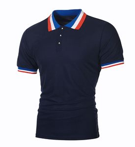 T-shirt polo de haute qualité pour hommes, logo personnalisé, couleur unie, coupe ajustée, col rabattu, style décontracté d'été en polyester durable - Product Image 5