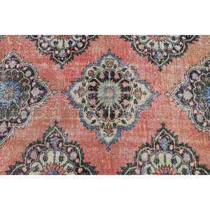 Tapis Vintage Orange Beige Laine Seagrass 3.2 X 11.2ft Turc Grande Zone Rectangle Couloir Motif Abstrait Latex pour Décoration de Chambre - Product Image 5