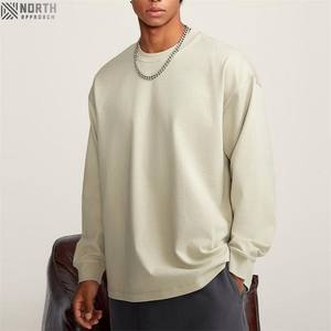 Premium Oversized Long Sleeve <b>Tshirt</b> Blank Long Sleeve T Shirt Heavy Cotton For <b>Men</b> Branded <b>TShirts</b> 280gsm <b>TShirt</b> - Product Image 4
