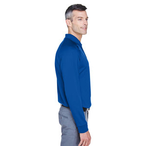 Primavera otoño manga larga cuello en V botón para hombre camisa casual polo - Product Image 3