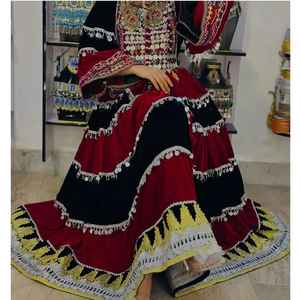 2024 New Design Women's Vintage Lace Premium Quality Long Sleeve Full-Length Traditional Afghani <b>Dresses</b> - Product Image 3