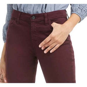 JEN7 by 7 per Tutta la Persona Umana, Jeans Skinny a Vita Alta in Raso per Donna, Beige Scuro, Taglia 10, Denim Lavabile - Product Image 2