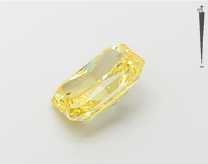 Aniva Jewels IGI Certified Lab Grown Loose Diamonds VS VVS Rectangular Cut in Fancy Yellow Color Certificat inclus - Product Image 2
