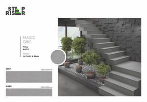 Azulejos escalonados y elevadores | Azulejos de escalera de porcelana cerámica de 200x900mm para diseño exterior e interior - Product Image 2