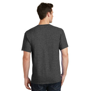 T-shirt gris pour hommes 100% coton T-shirts respirants col rond manches courtes T-shirts d'été basiques - Product Image 2