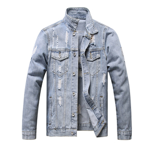 Chaqueta Vaquera de Moda, Nueva Llegada, al por Mayor, Lavada, Personalizada, Chaquetas Vaqueras de Mezclilla para Hombre Adulto, Servicio OEM ODM - Product Image 1