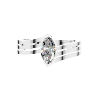 Nuevo Anillo de Compromiso y Boda de Oro Sólido de 14k con Diamante Moissanita Corte Marquesa, Certificado IGI, para Mujer, 1ct, Solitario, Regalo - Product Image 3
