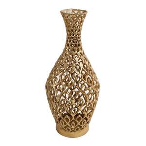 Ornate Contemporary Cavendish Aluminium <b>Floor</b> <b>Vase</b> in <b>Gold</b> Lightweight Home Decor Accessory for Living Room Indoor Use - Product Image 4