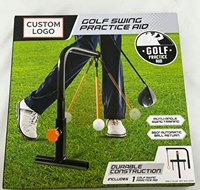 CLUB CHAMP Entraîneur de swing de golf réglable multi-angles, aide à l'entraînement de swing de golf avec piquet de sol, équipement d'entraînement de golf