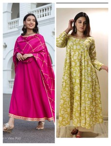 Womens Dresses Rayon and Cotton Straight Suit with Dupatta for Festive Wear From Indian Exporter and Manufacturer - Product Image 4
