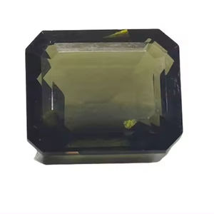 คุณภาพชั้นดีเยี่ยม 100% รูปทรงสี่เหลี่ยมผืนผ้าธรรมชาติเพชรพลอยเพชร Moldavite หลวมแท้สําหรับการใช้เครื่องประดับ - Product Image 1