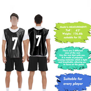 Maillots de football personnalisés les plus vendus, dossards d'entraînement à côtés ouverts avec impression de nom, polyester bon marché pour adultes, taille - Product Image 1