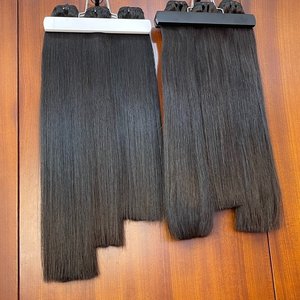 Trama de cabello a máquina de alta calidad, tejido de cabello virgen Remy de doble estiramiento, extensiones de cabello rubio virgen Remy para tejer cabello - Product Image 4