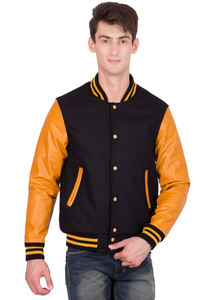 Chaqueta de Poliéster con Cierre para Hombre, Bombardero de Béisbol Universitario con Bolsillos y Botones, Novedad - Product Image 3