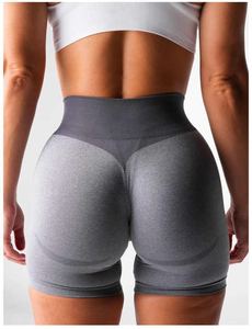 Pantalones cortos de gimnasio de cintura alta para mujer, de talla grande, tela satinada, Control de barriga, bolsillos profundos para entrenamiento atlético, deportes para correr - Product Image 4