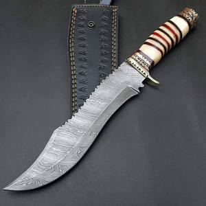 Couteau de camping forgé à la main en acier inoxydable Couteau BOWIE fait main professionnel pour votre meilleur ami Outils cadeaux - Product Image 4