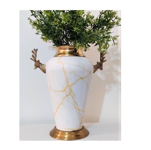 Jarrón de mesa de Metal con estilo contemporáneo, pieza decorativa de pared de suelo versátil moderna para el hogar o la oficina - Product Image 2