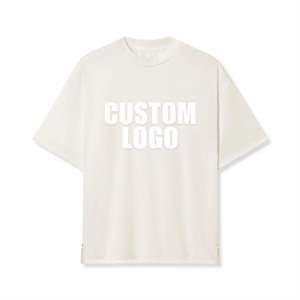 Camiseta de entrenamiento de gran tamaño blanca Camiseta de gimnasio de rendimiento Absorbe el sudor, antimicrobiano, camiseta de entrenamiento atlético Boxy Fit de secado rápido - Product Image 1