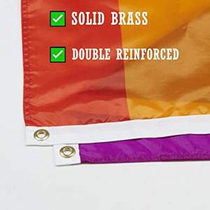 Paquete de 2 Banderas LGBT del Orgullo Gay con Diseño de Arcoíris - Banderas LGBT Lésbicas Grandes de 3x5 Pies para Uso en Interiores y Exteriores - Product Image 4