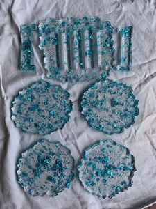 Posavasos de Resina de Lujo para Protección de Bebidas, Superficie Lisa, Alta Calidad, Estilo Bohemio, Ligero, para Decoración de Mesa de Comedor - Product Image 5