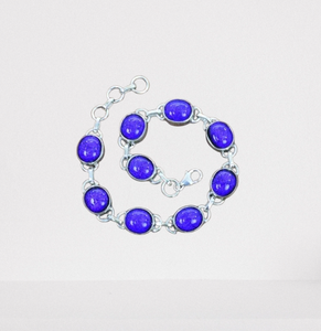 Plata de Ley 925, lapislázuli, estampada piedra preciosa, joyería Spinner, piedra preciosa Natural sólida hecha a mano, pulsera de plata 925, joyería - Product Image 1