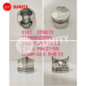 TAIWAN SUNITY PISTON 3TNE72 OEM 719609-22090 pour pièce de moteur Yanmar 3TNE72 - Product Image 1